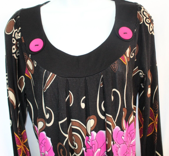 Joe Browns Tunic Top Size 12 Winter Autumn Long Sleeved round neck bold pattern - Picture 2 of 6